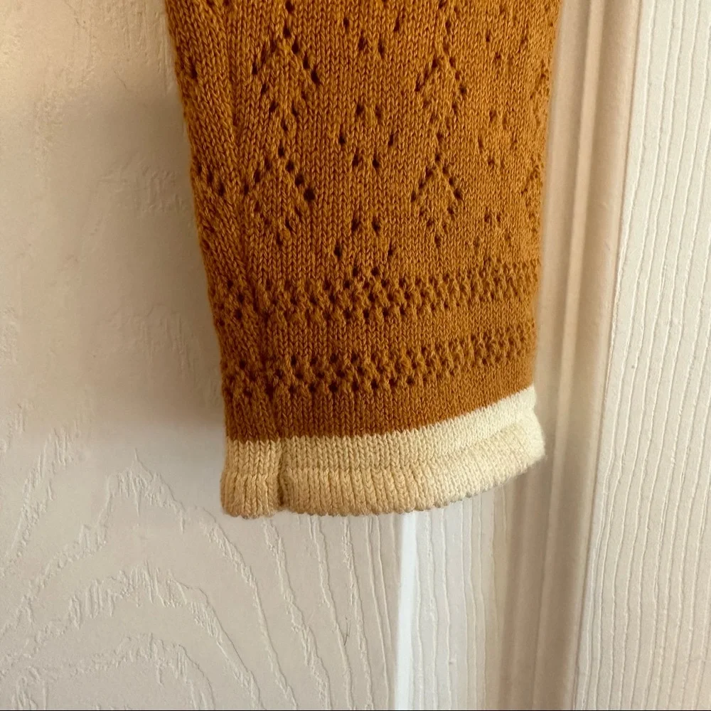 Free people crop crochet style long sleeve